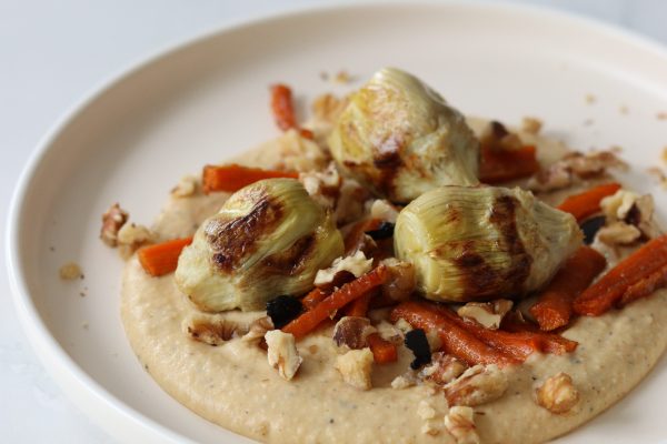 Crema de garbanzos y láminas de trufa